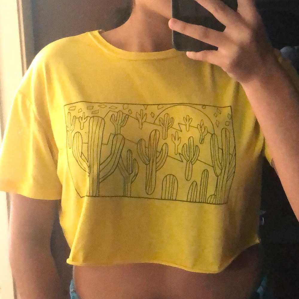 Yellow crop top
